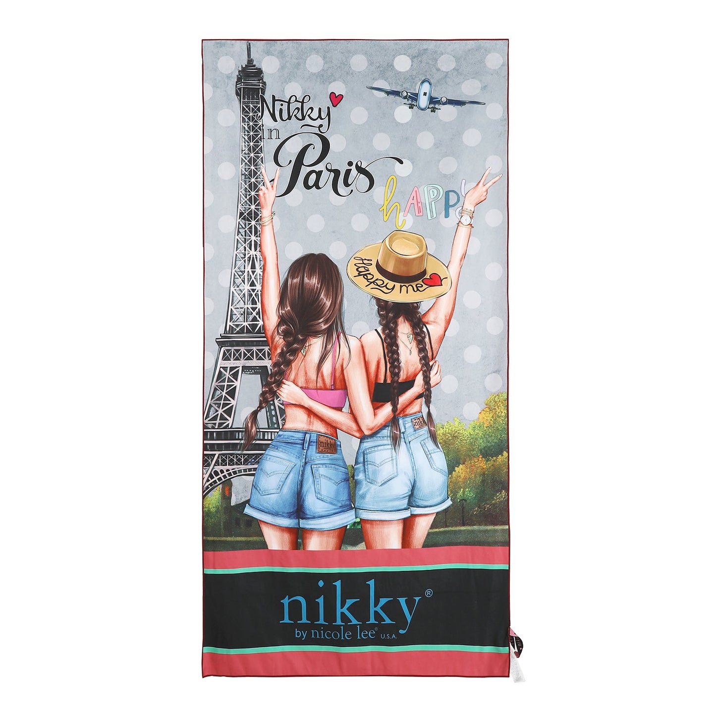 TOALLA PARA PLAYA CON ESTAMPADO (Nikky)-5